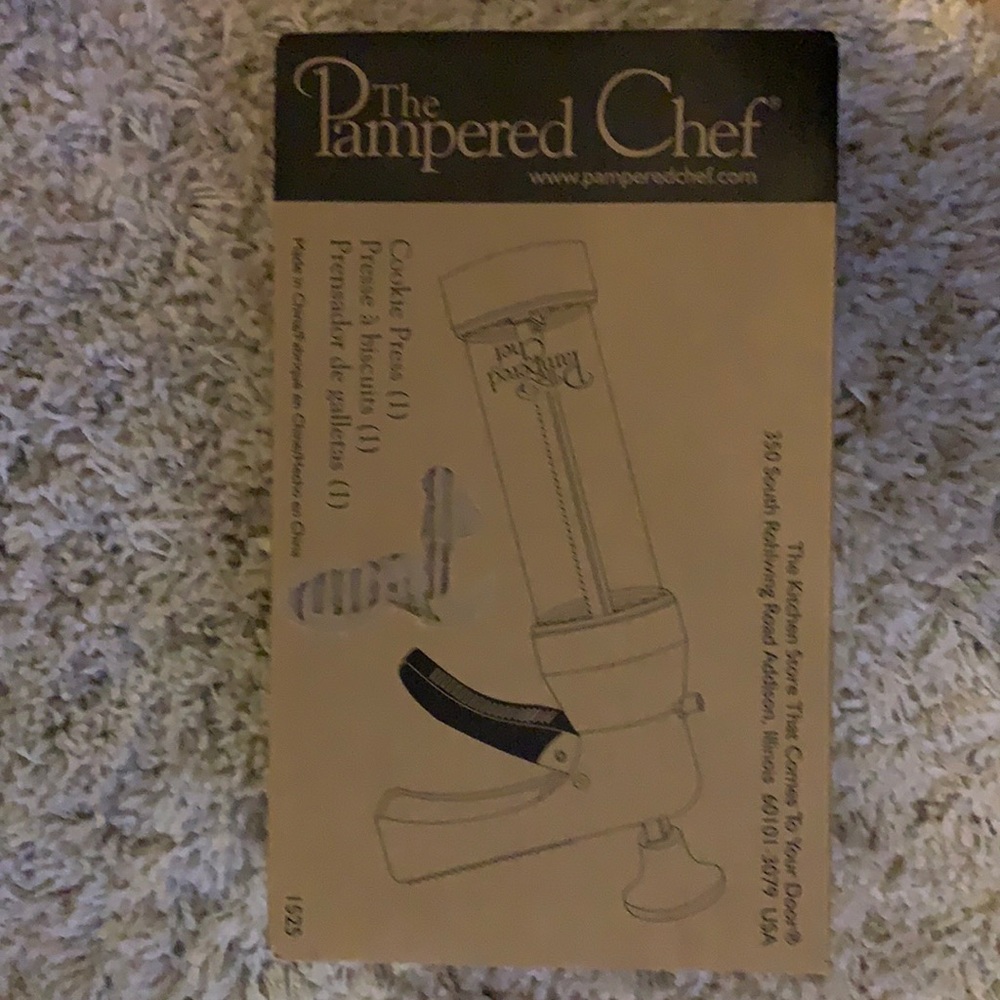 😍 The Pampered Chef Cookie Press #1525 ***See Box Front & Back pics 1,12 & 8